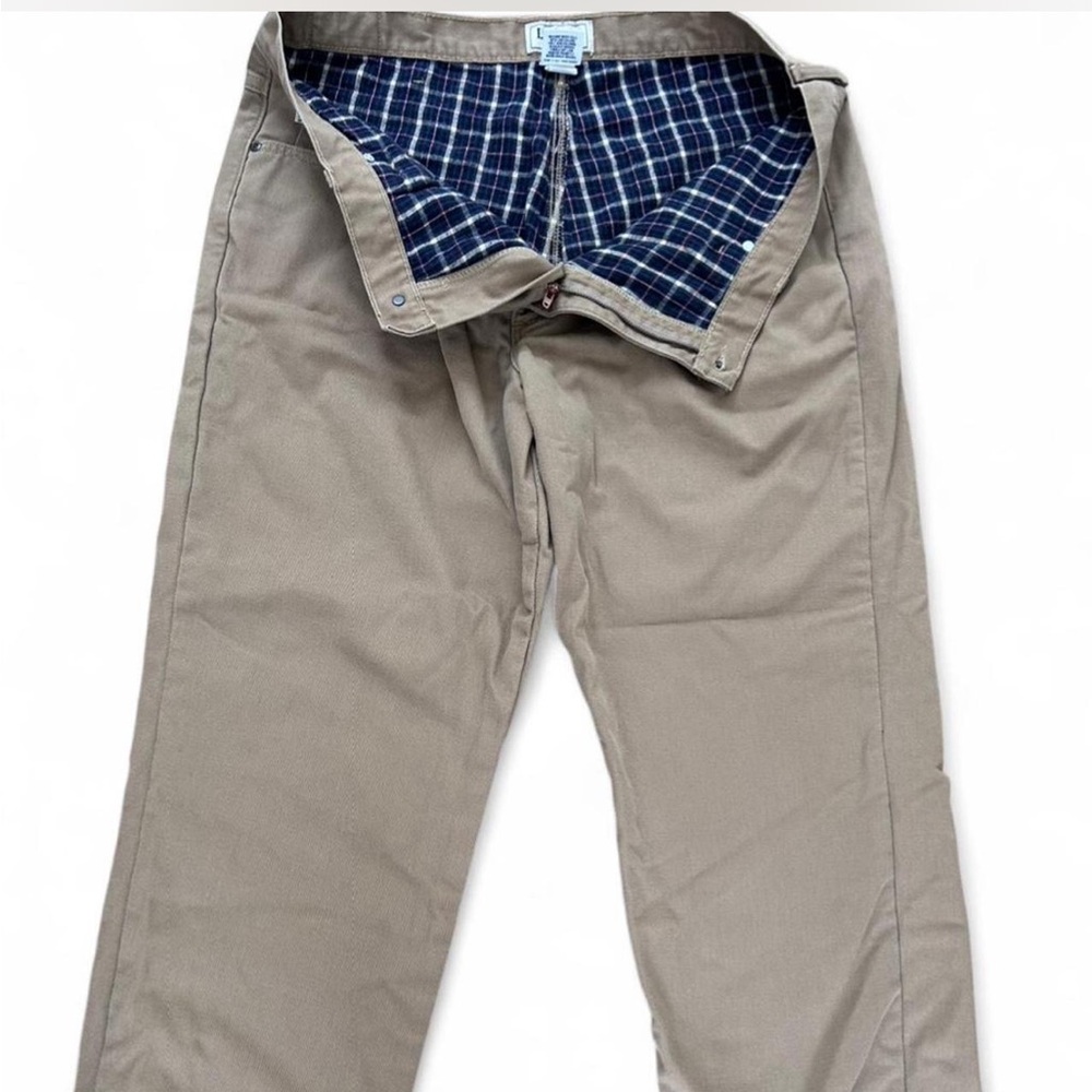 L.L.Bean flannel lined tan denim jeans pants Size 40 x 29 #workwear #outdoors